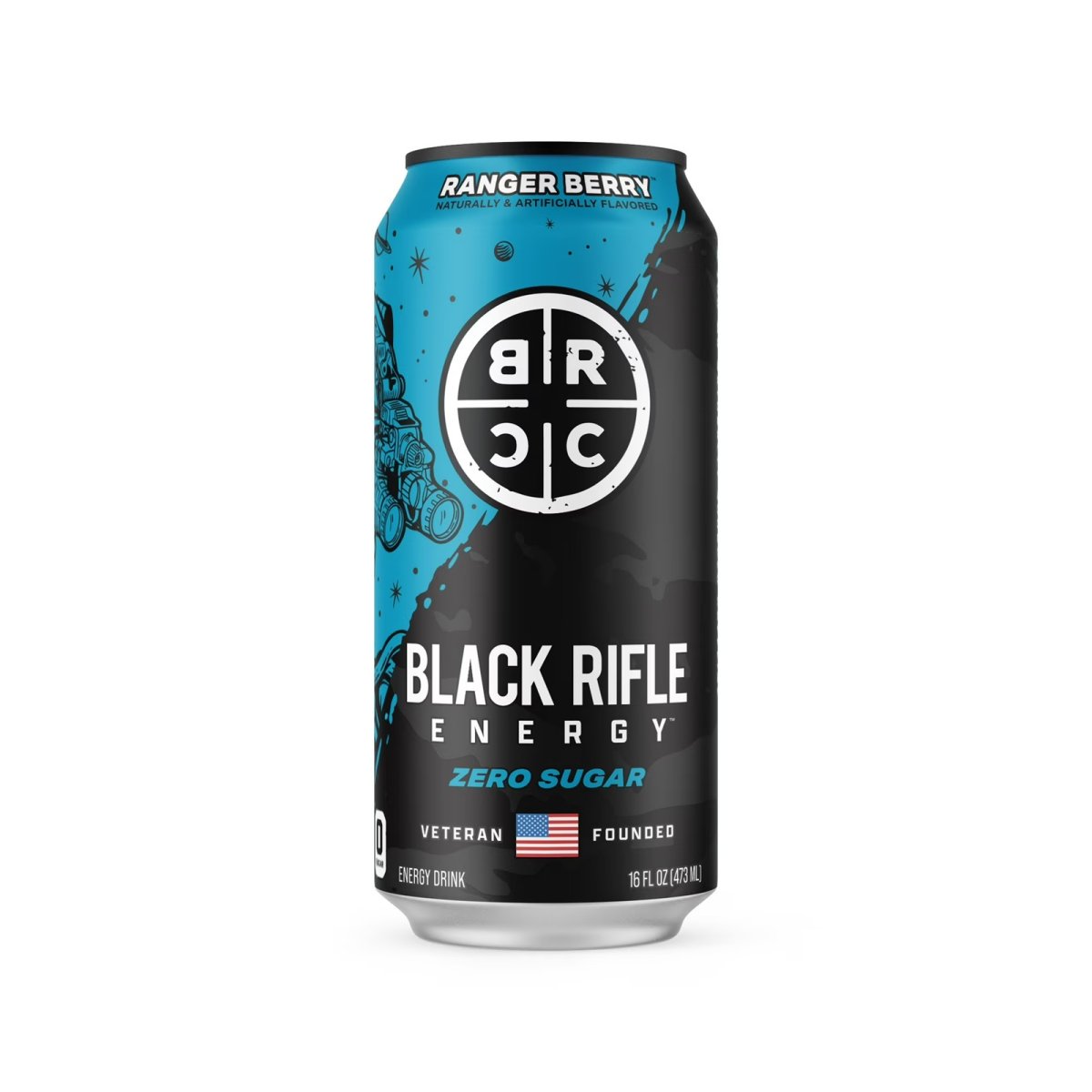 Black Rifle Energy Ranger Sugar-Free Berry Energy Drink, 200mg Caffeine, 16 fl oz