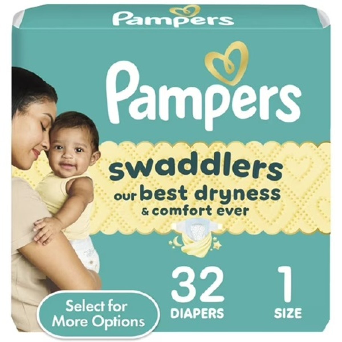 Pampers Swaddlers Baby Diapers Size 1, 32 Count (Select to See More Options)