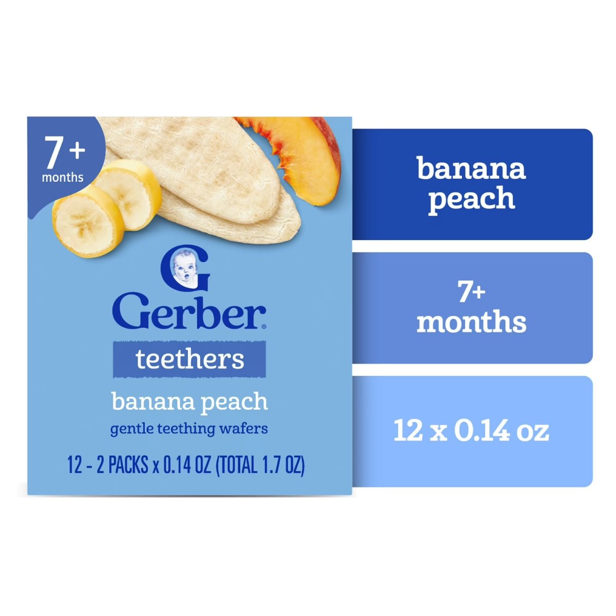 Gerber Stage 3 Baby Food, Banana Peach, 1.7 oz Box (12 Pack)