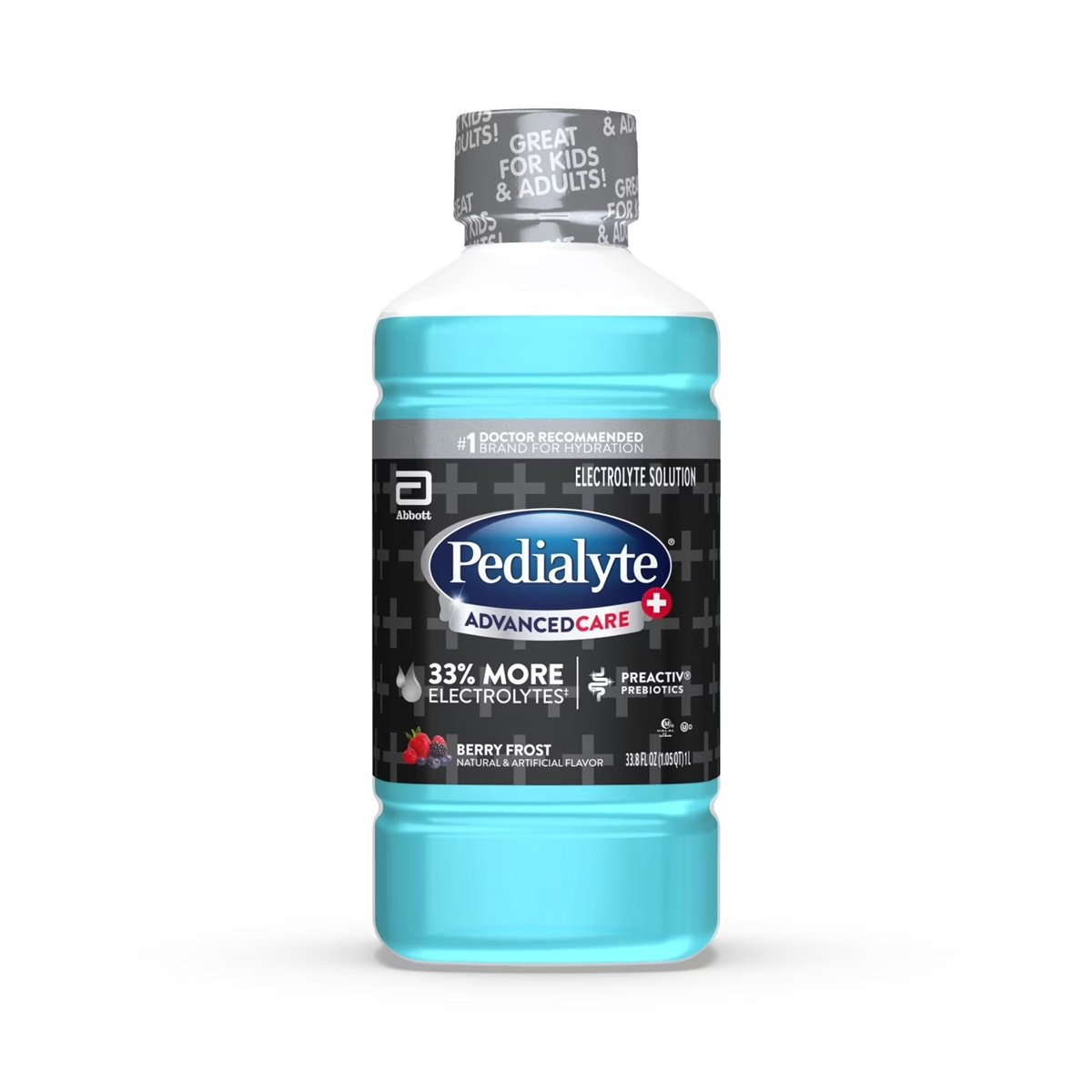 Pedialyte AdvancedCare Plus Electrolyte Drink, Berry Frost, 1 Liter