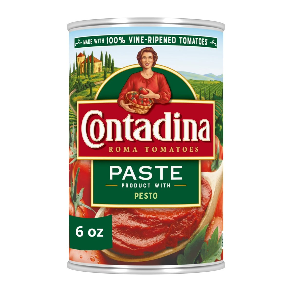 Contadina Canned Tomato Paste with Pesto, 6 oz Can