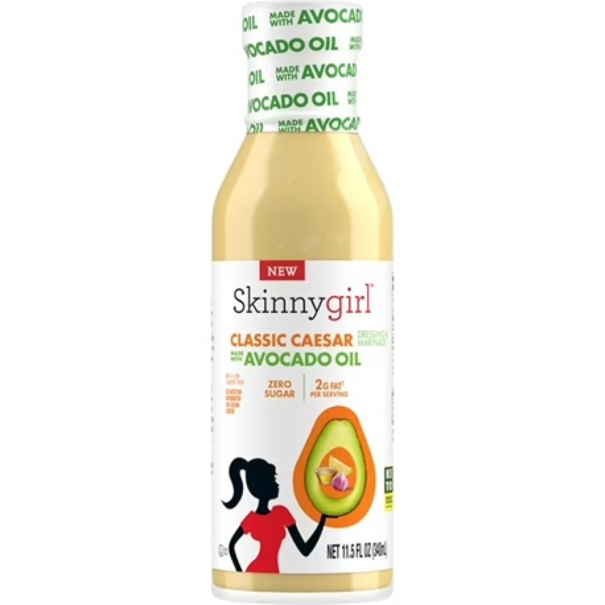 Skinnygirl Classic Caesar Dressing with Avocado Oil, Gluten-Free, Avocado Oil-Based, 11.5 fl oz