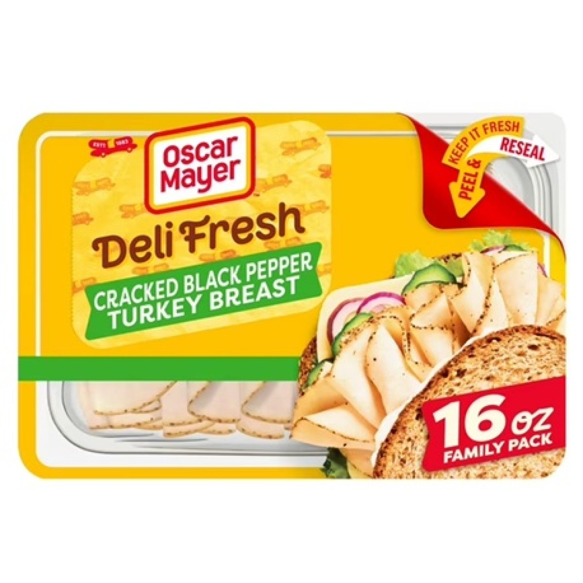 Oscar Mayer Deli Fresh Cracked Black Pepper Turkey Breast 16 oz Family Pack
