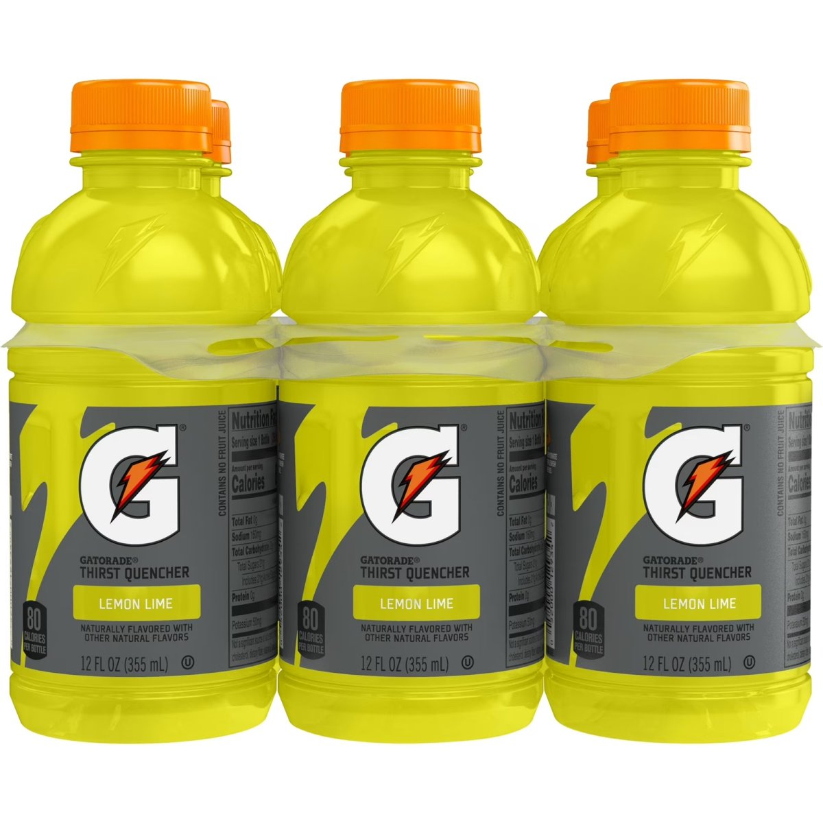 Gatorade Thirst Satiner Lemon Lime Sports Drink, 12 fl oz, 6 Units