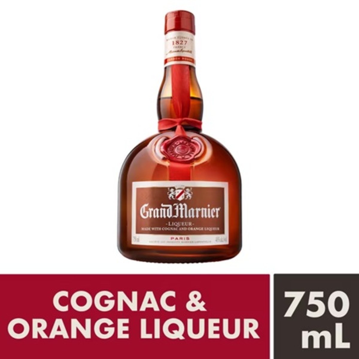 Grand Marnier Cordon Rouge Cognac and Orange Liqueur, 750ml Bottle