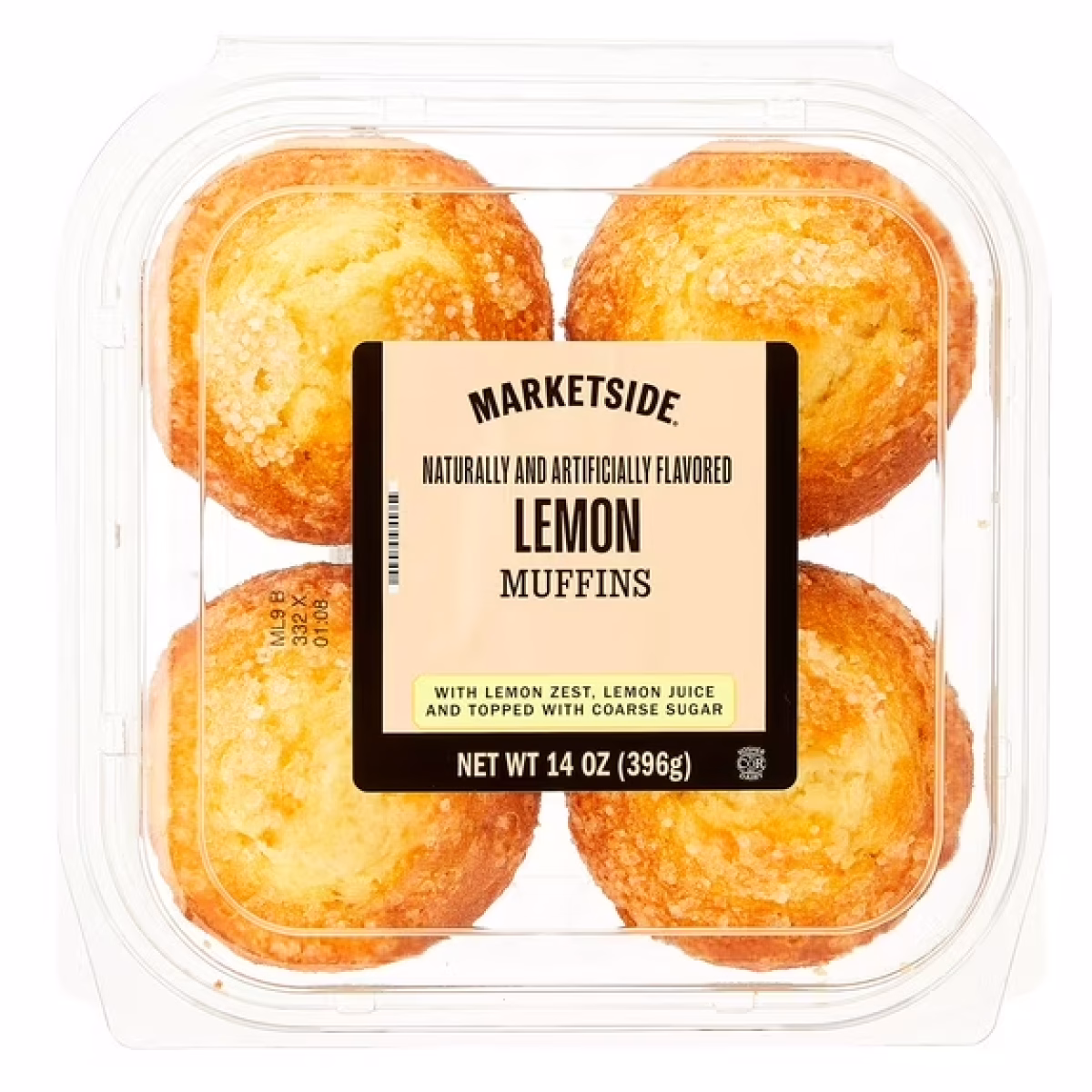Marketside Lemon Streusel Muffins, 14 oz, 4 Count
