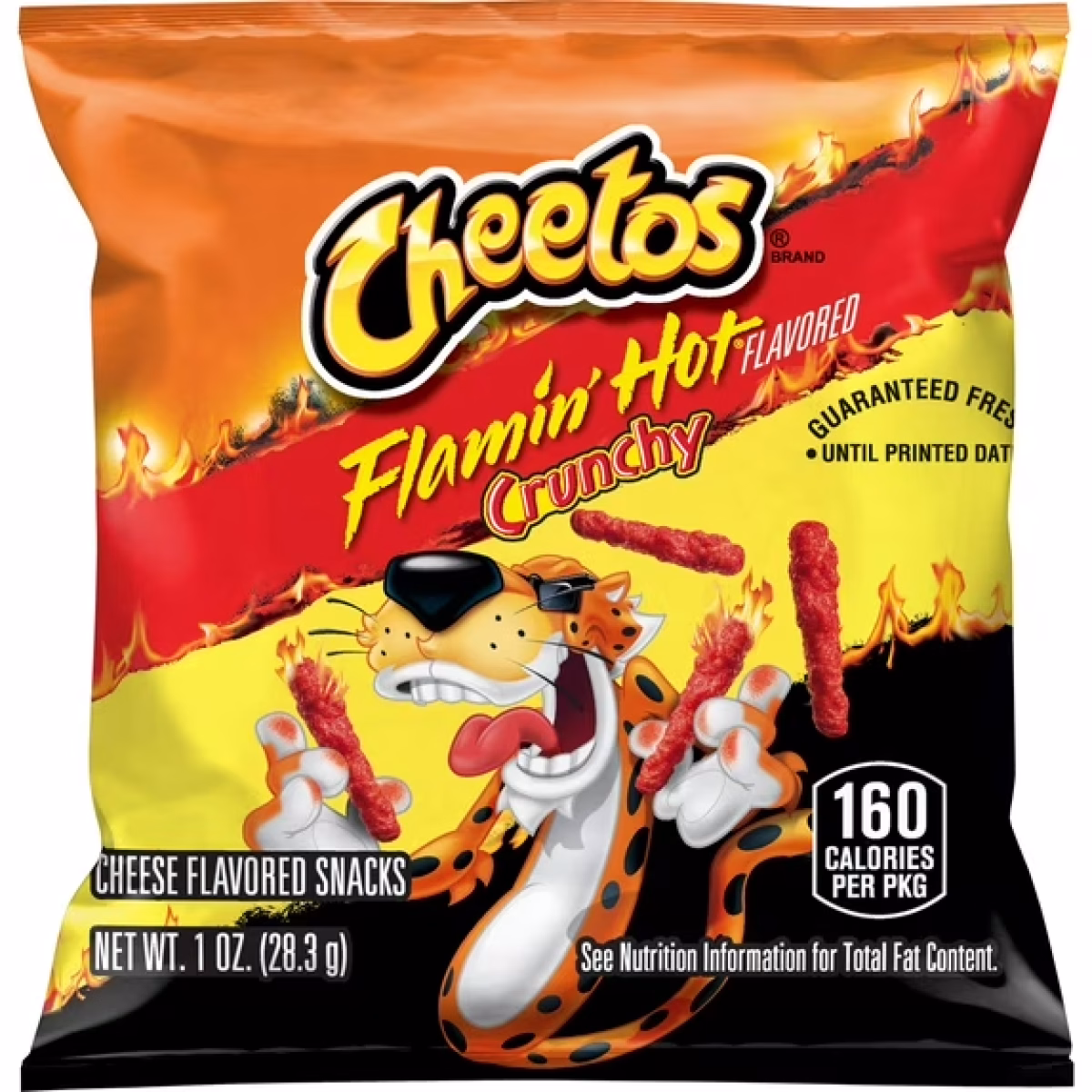 Cheetos Crunchy Flamin' Hot Cheese Flavored Snack Chips, 1 Ounce Bag