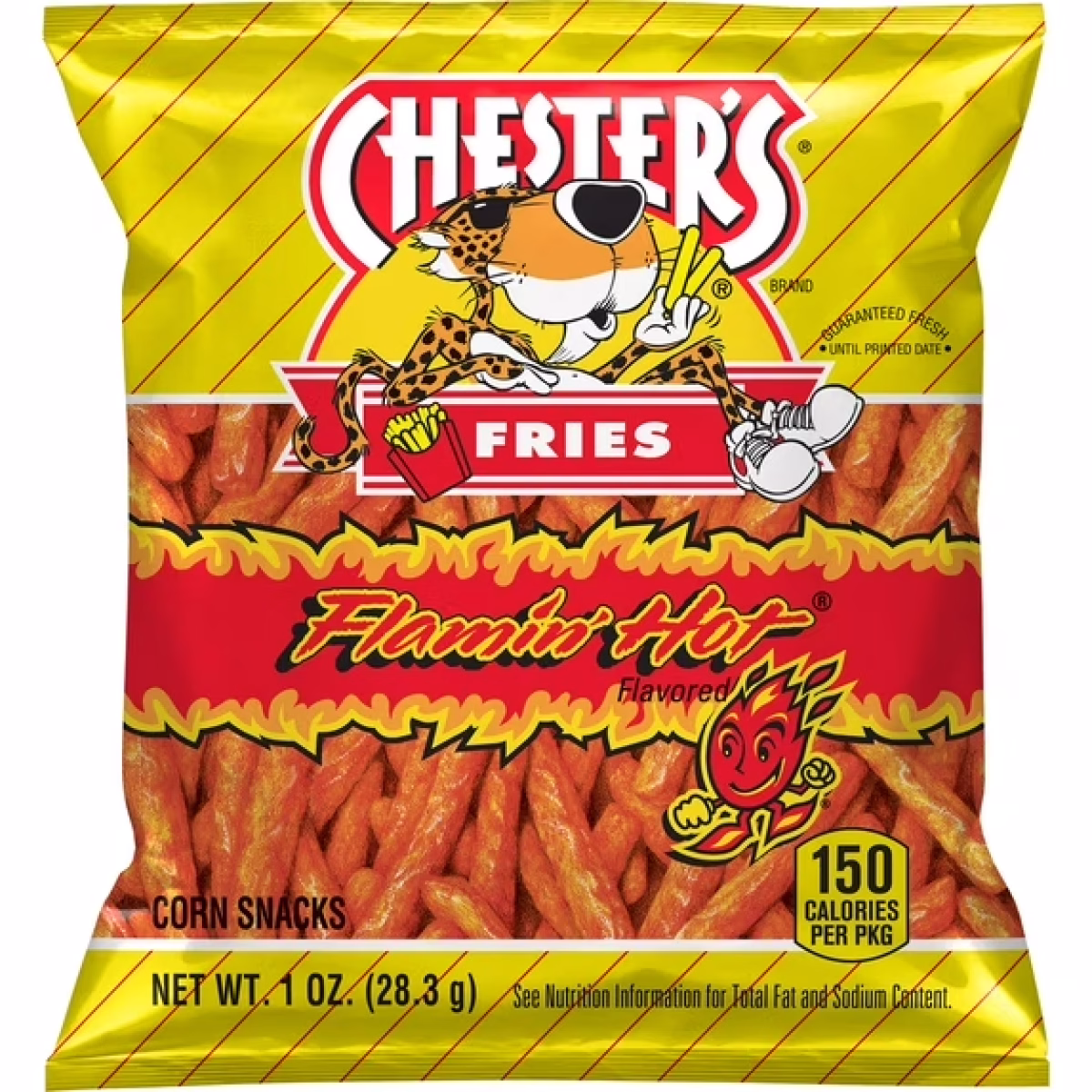 Chester's Fries Flamin' Hot Flavored Corn & Potato Snacks, 1 oz Bag (Packaging may vary)