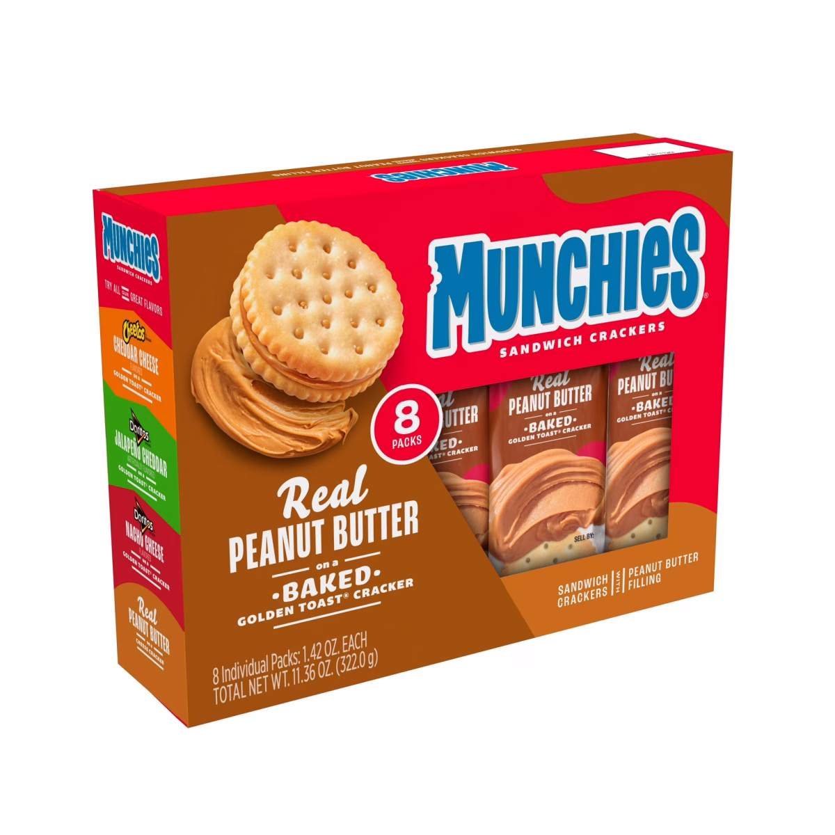 Munchies Peanut Butter Sandwich Crackers, 8 Count