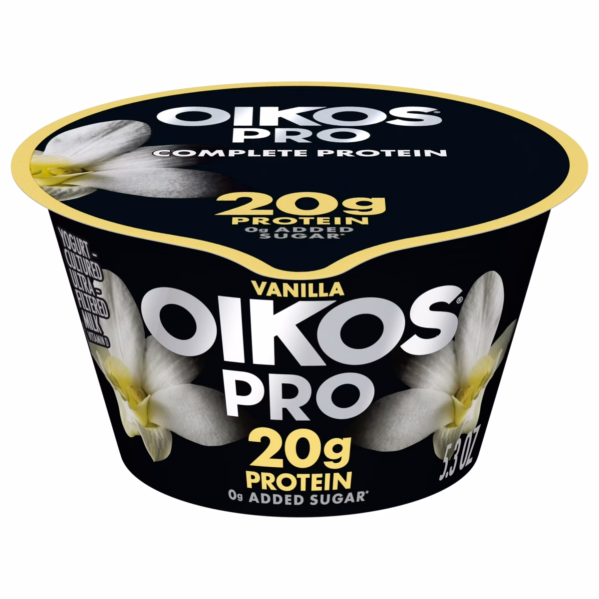 Oikos Pro 20g Protein, Vanilla Yogurt-Cultured Ultra-Filtered Milk Product Cup, 5.3 oz