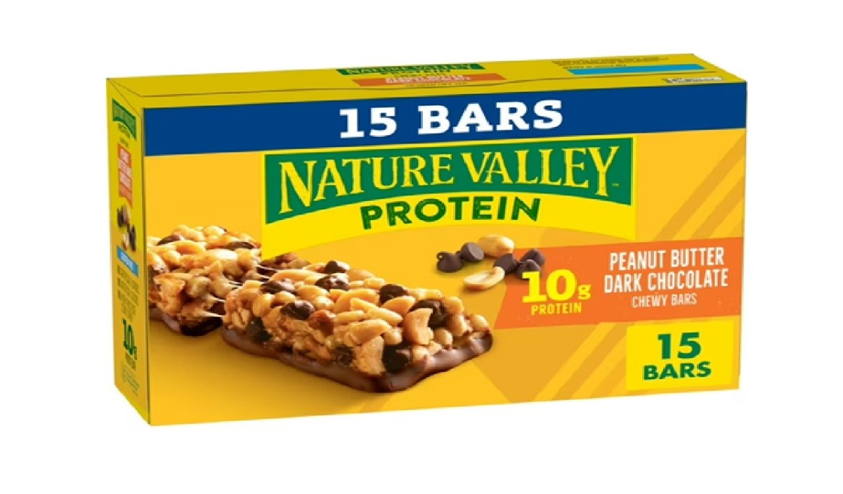 Nature Valley Chewable Protein Snack Bars, Peanut Butter and Dark Chocolate, 15 Bars, 21.3 oz