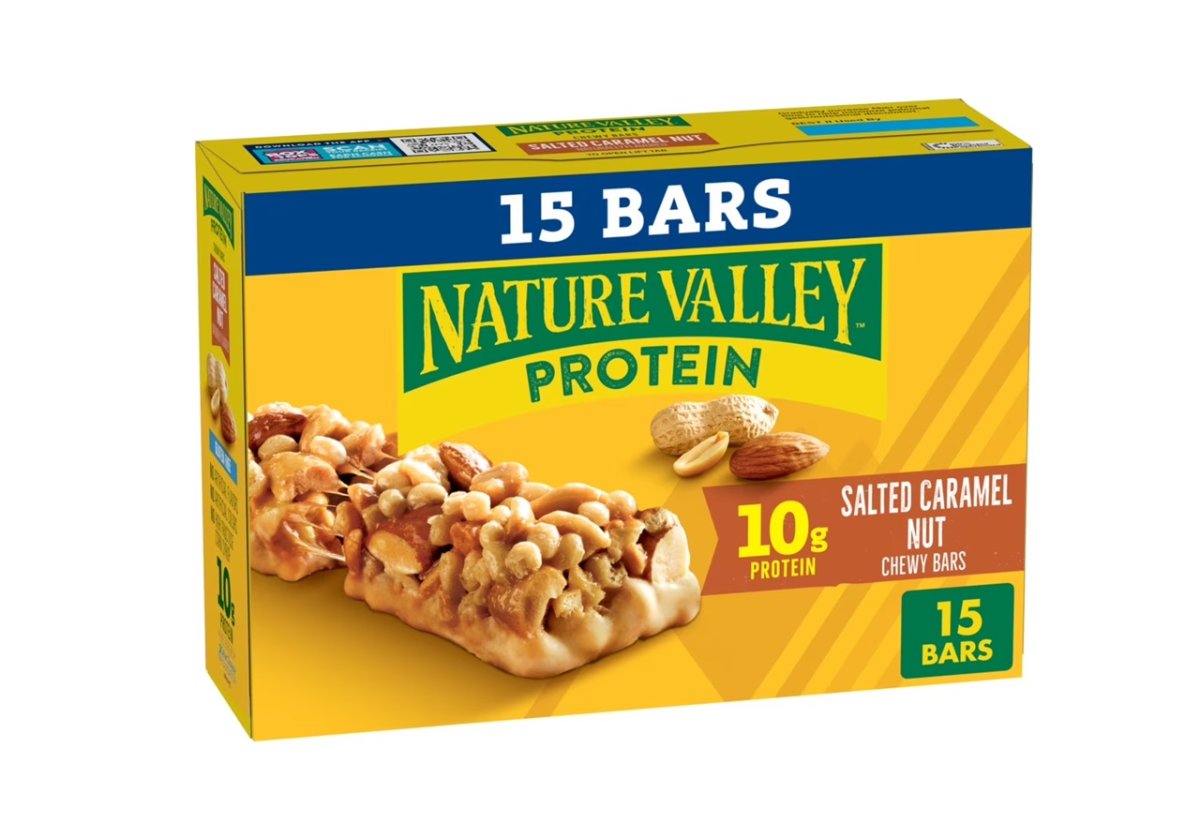 Nature Valley Chewable Protein Snack Bars, Salted Caramel with Nuts, 15 Bars, 21.3 oz