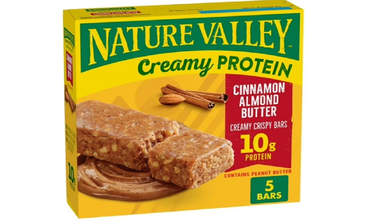Nature Valley Creamy Protein Bars, Almond Butter with Cinnamon, 10g of Protein, 5 Bars, 7.45 oz