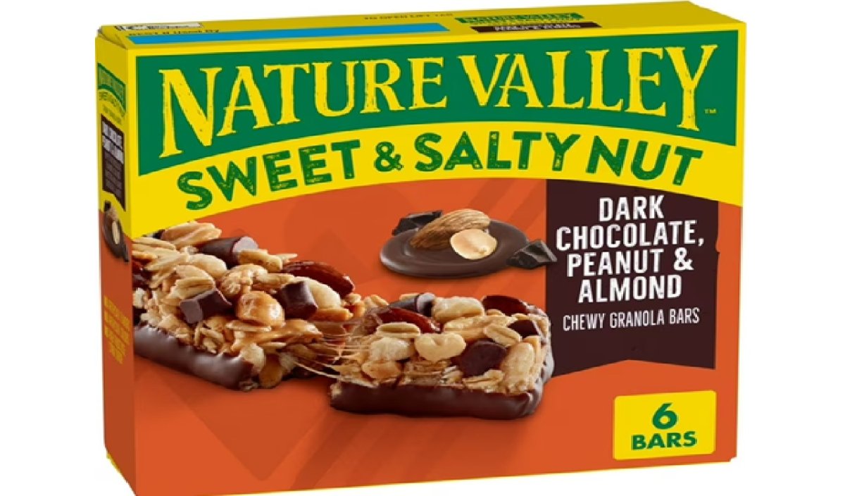 Nature Valley Sweet Bars and Salty Nut, Dark Chocolate with Peanuts and Almonds, 6 Bars, 7.2 oz