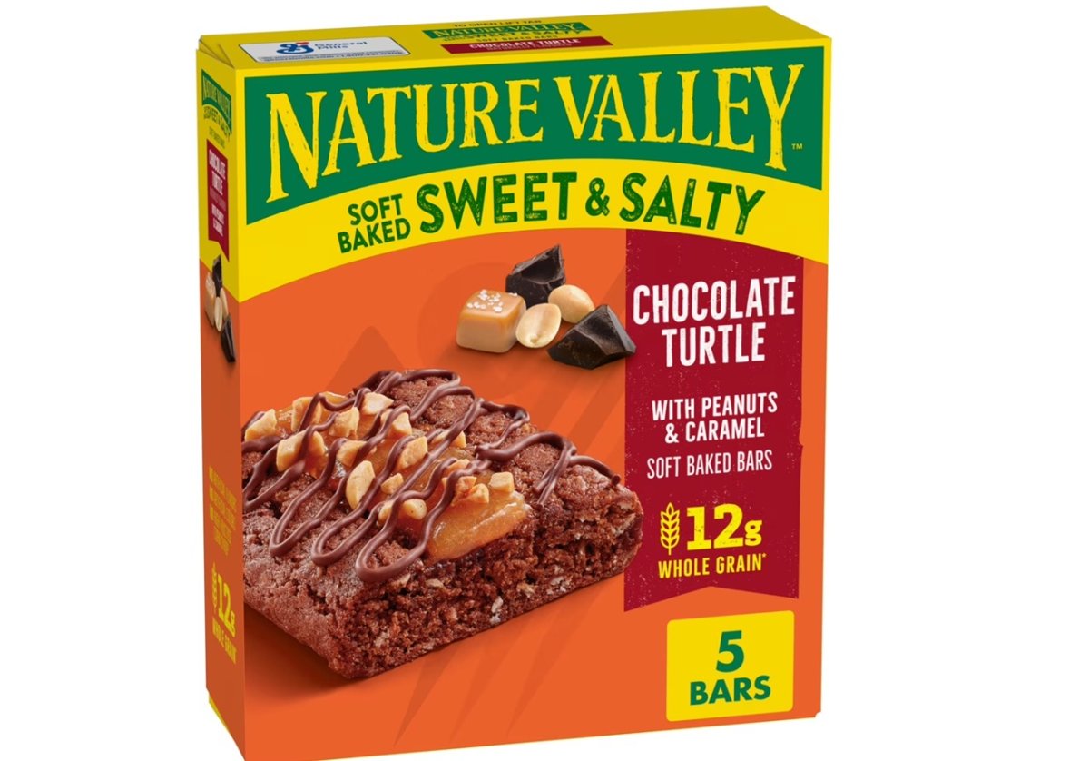 Nature Valley Sweet & Salty Baked Soft Bars, Chocolate Turtle, 5 Bars, 6.2 oz
