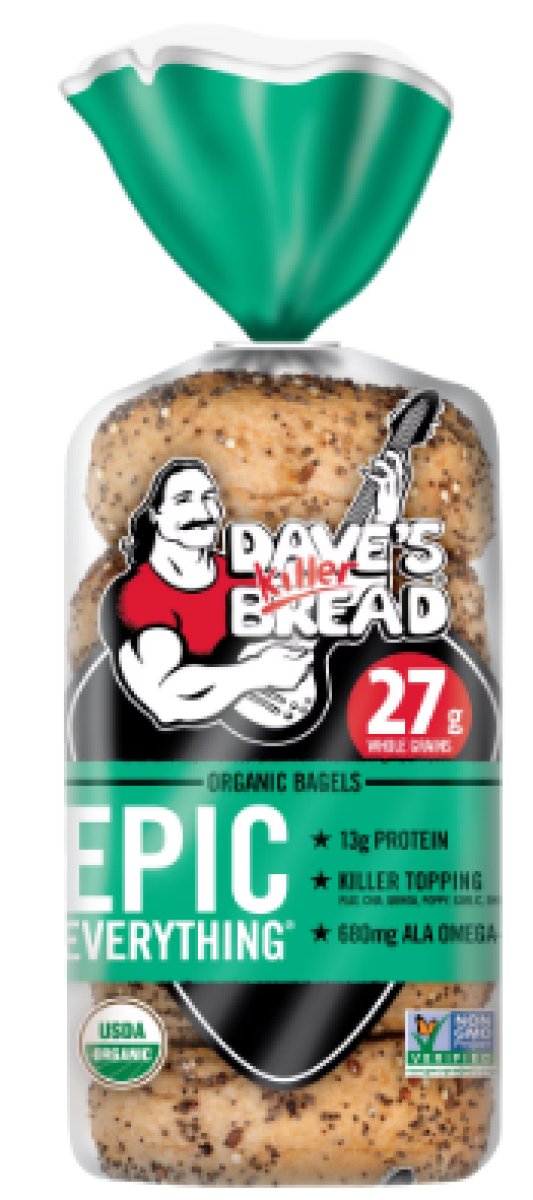 Dave's Killer Bread Epic Everything Organic Bagels, 16.75 oz, 5 Units, Non-Perishable