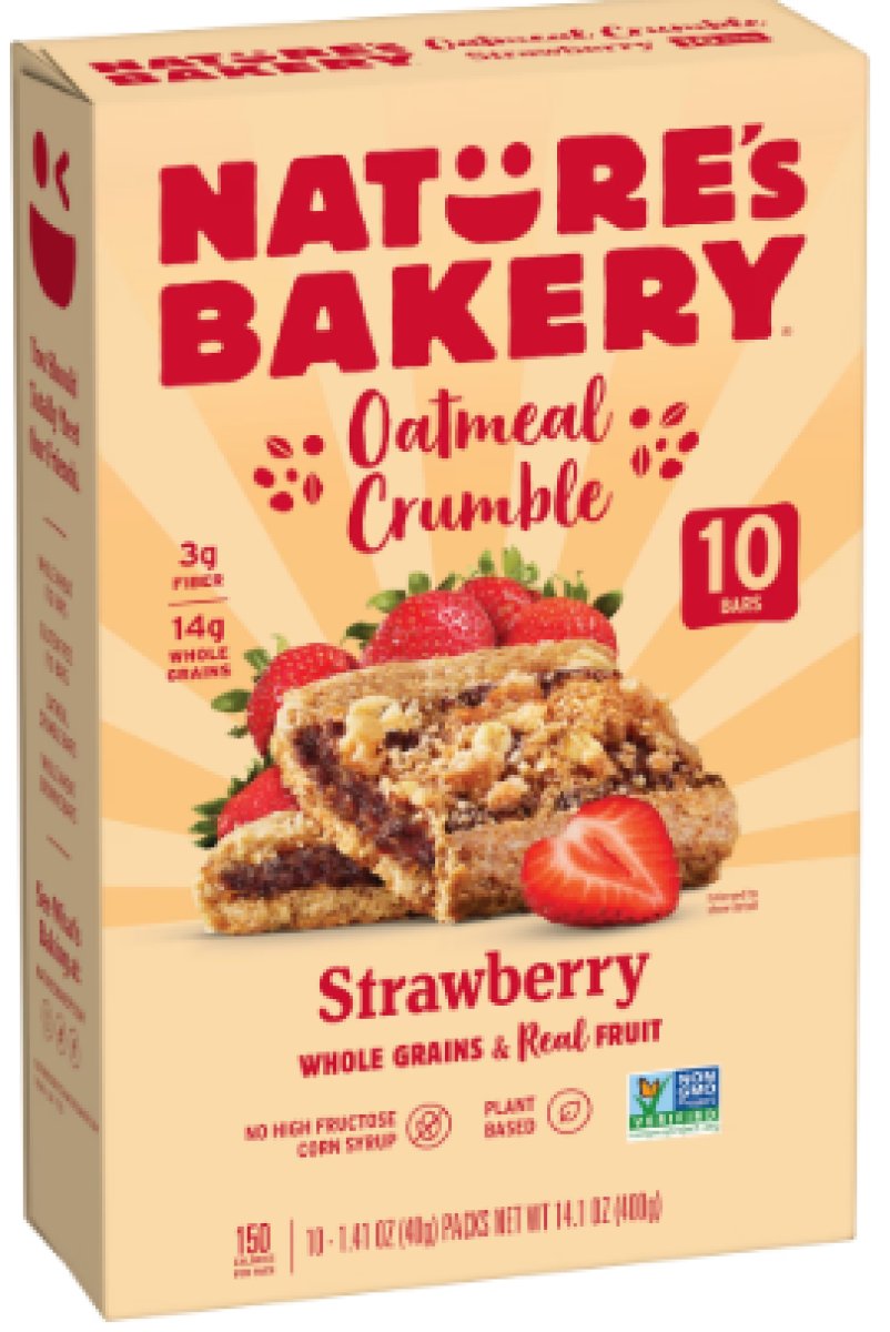 Nature's Bakery Oatmeal Crumble Strawberry Breakfast Bars 1.41 oz, 10 Count