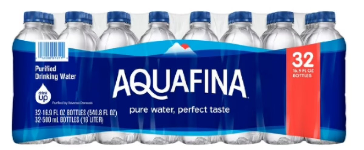 Aquafina Purified Bottled Drinking Water 16.9 oz, 32-Bottle Pack
