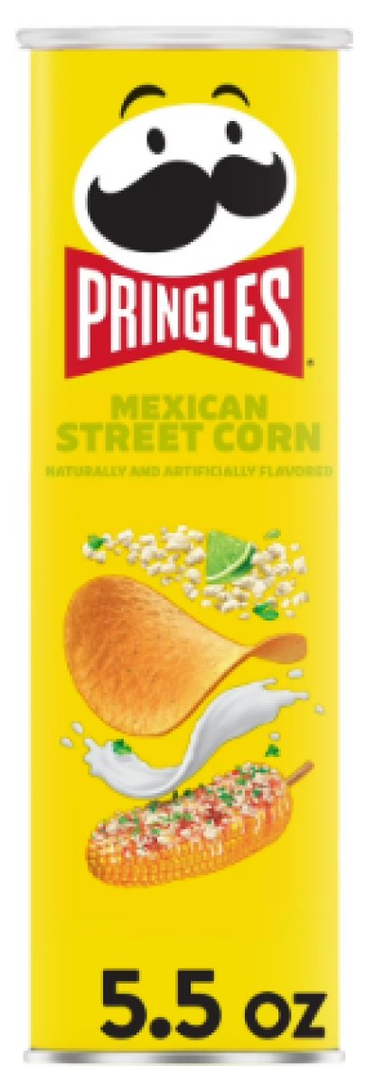Pringles Elote Mexican Street Corn Chips, Lunch Snacks, 5.5 oz Can