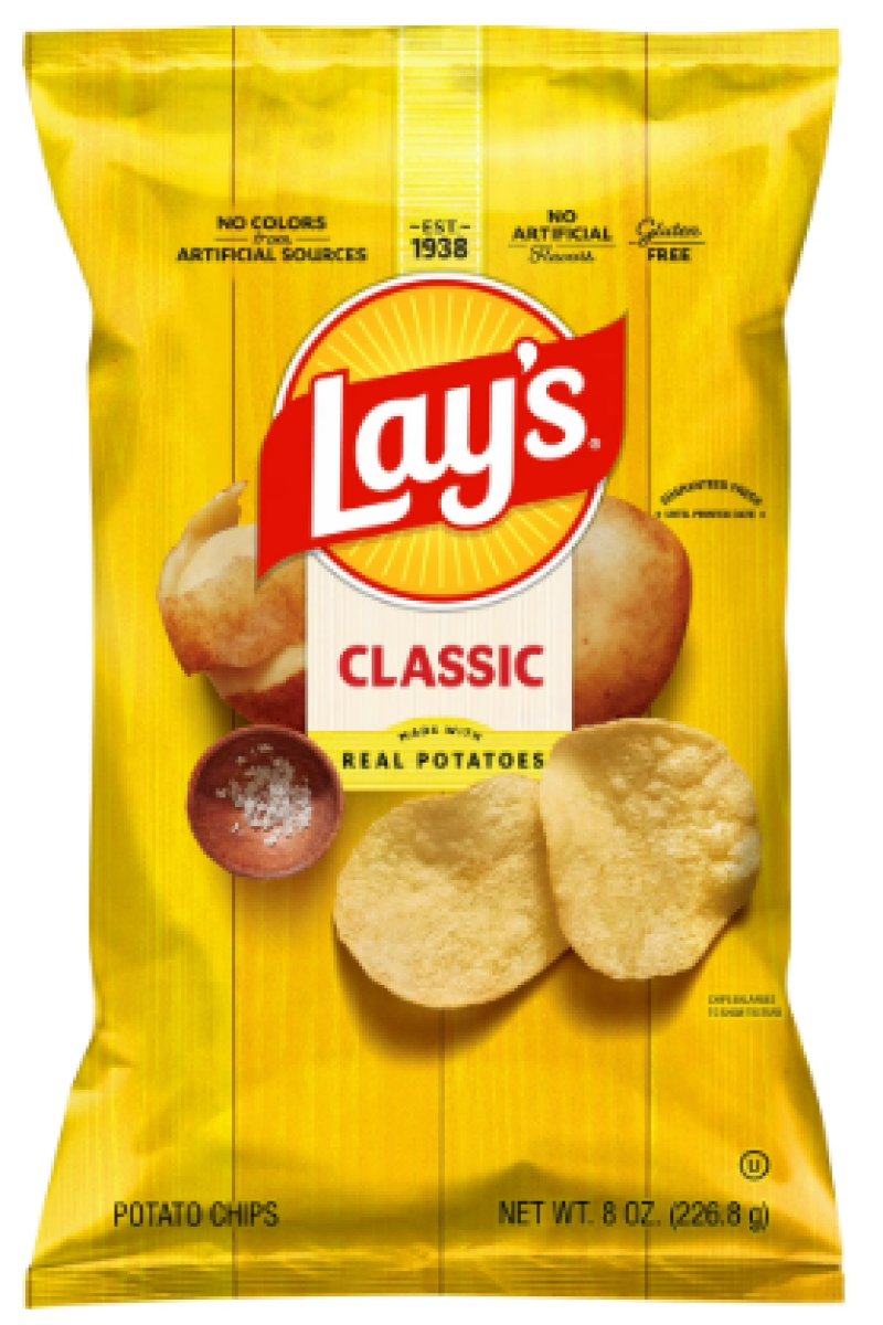 Lay's Classic Potato Chips 8 oz, Plastic Bag