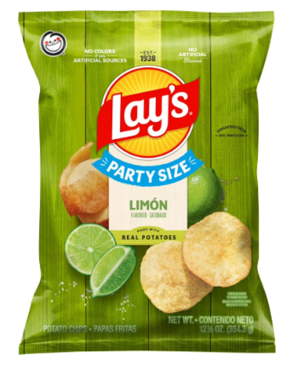 Lay's Lemon Flavored Potato Chips Party Size, 12.5 oz Bag