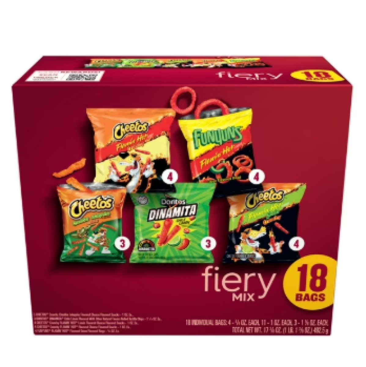 Frito-Lay Hot Chip Variety Pack 18 Count Multipack