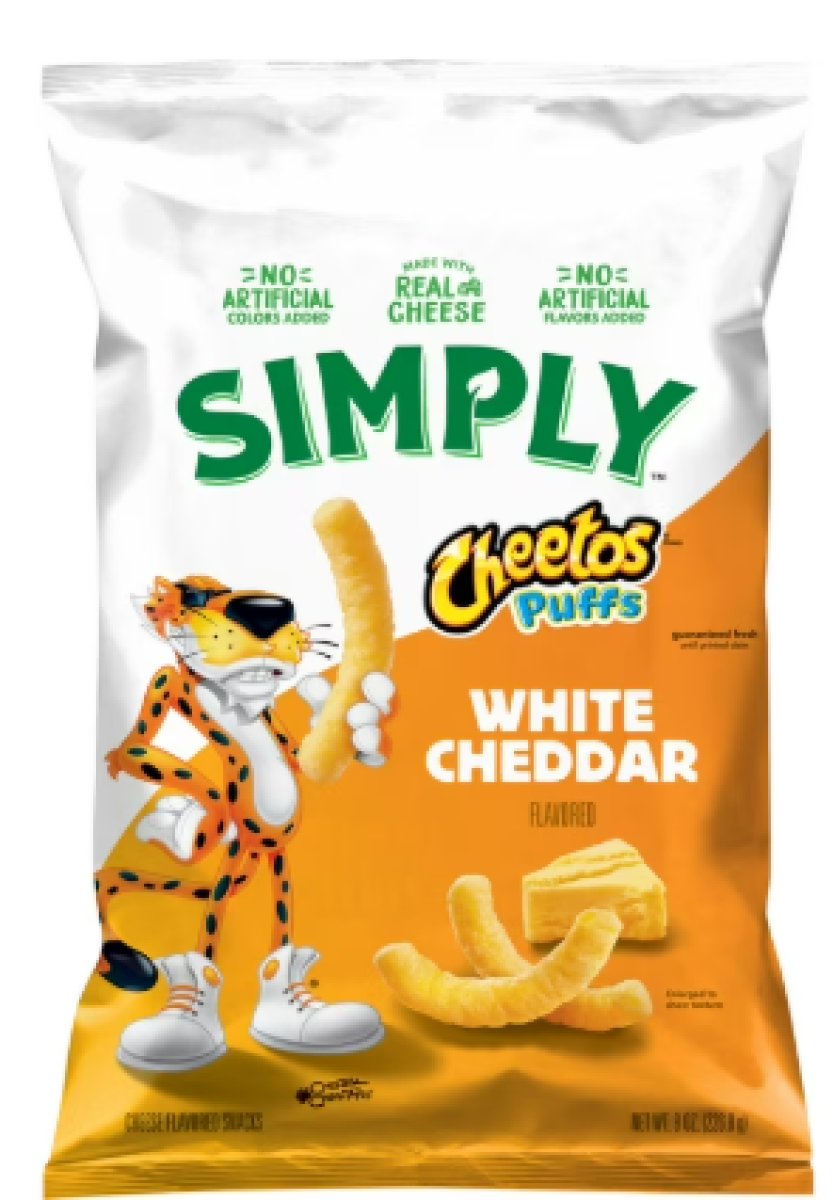 Simply Cheetos Puffs Cheese Flavored Snacks, White Cheddar Cheese, 8 oz Bag