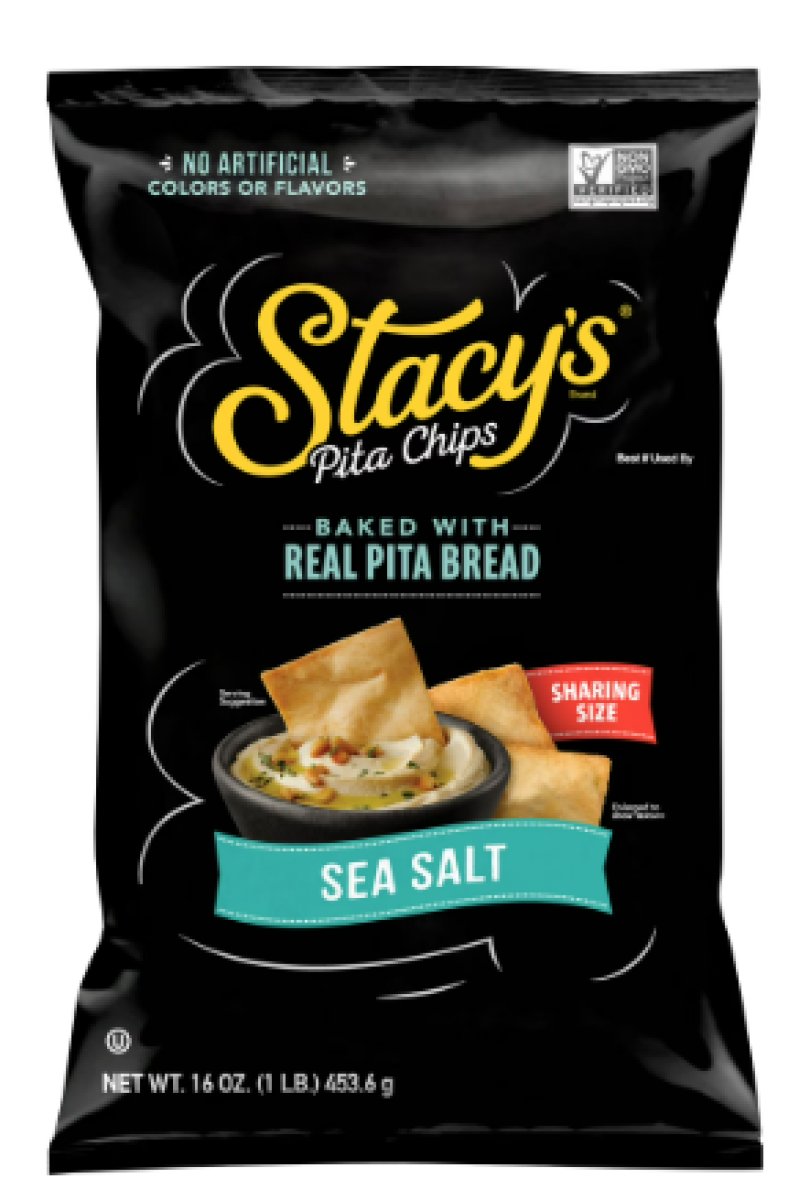Stacy's Pita Chips Bag with Sea Salt, No Artificial Colors or Flavors, 16 oz
