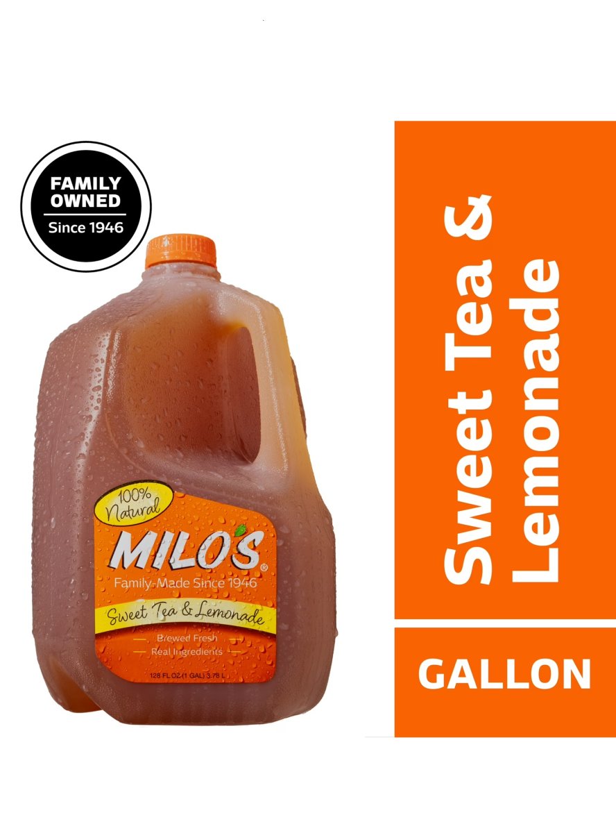 Milo's Sweet Iced Tea and Lemonade Half and Half, 100% Natural, 128 fl oz