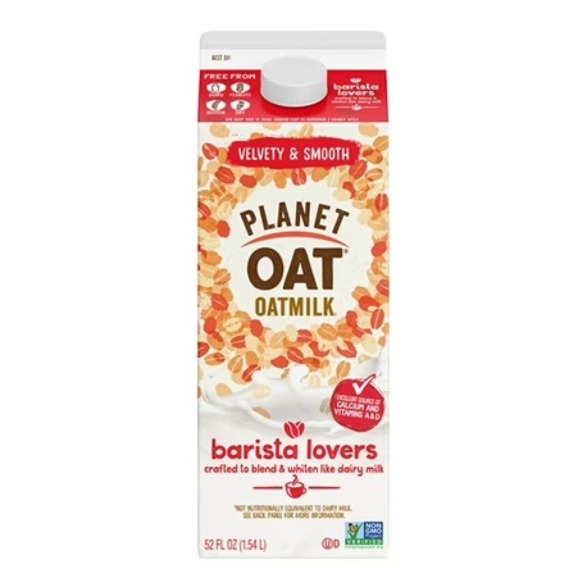 Planet Oat Oat Milk, Velvety & Smooth, Barista Lovers, 52 fl oz