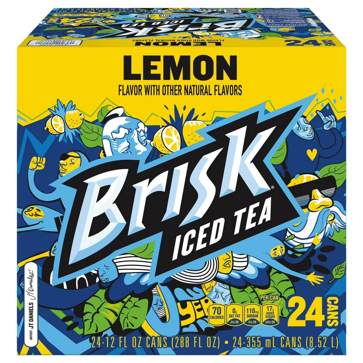 Lipton Brisk Lemon Iced Tea 12 fl oz, 24-Can Pack