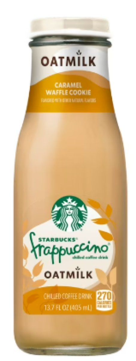 Starbucks Caramel Oat Milk Frappuccino Waffle Cookie Iced Coffee Drink 13.7 fl oz Bottle