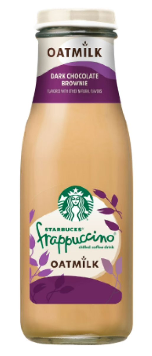 Starbucks Oat Milk Cold Brew Coffee Drink with Dark Chocolate Brownie and Frappuccino, 13.7 fl oz