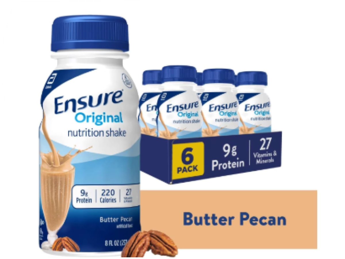 Ensure Original Nutritional Shake 9g of Protein, Nut and Butter, 8 fl oz - 6 Pack