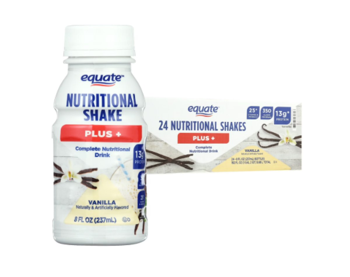 Equate Nutritional Shakes Plus, Vanilla, 8 fl oz, 24 Units