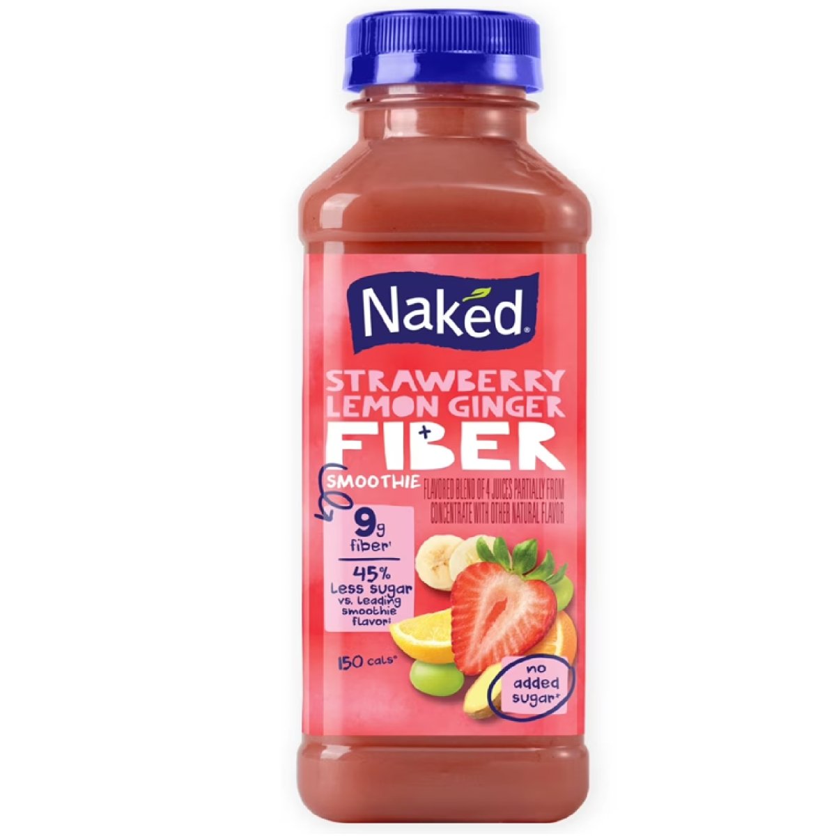 Naked Fiber Strawberry Lemon Ginger Shake, 15.2 fl oz Bottle