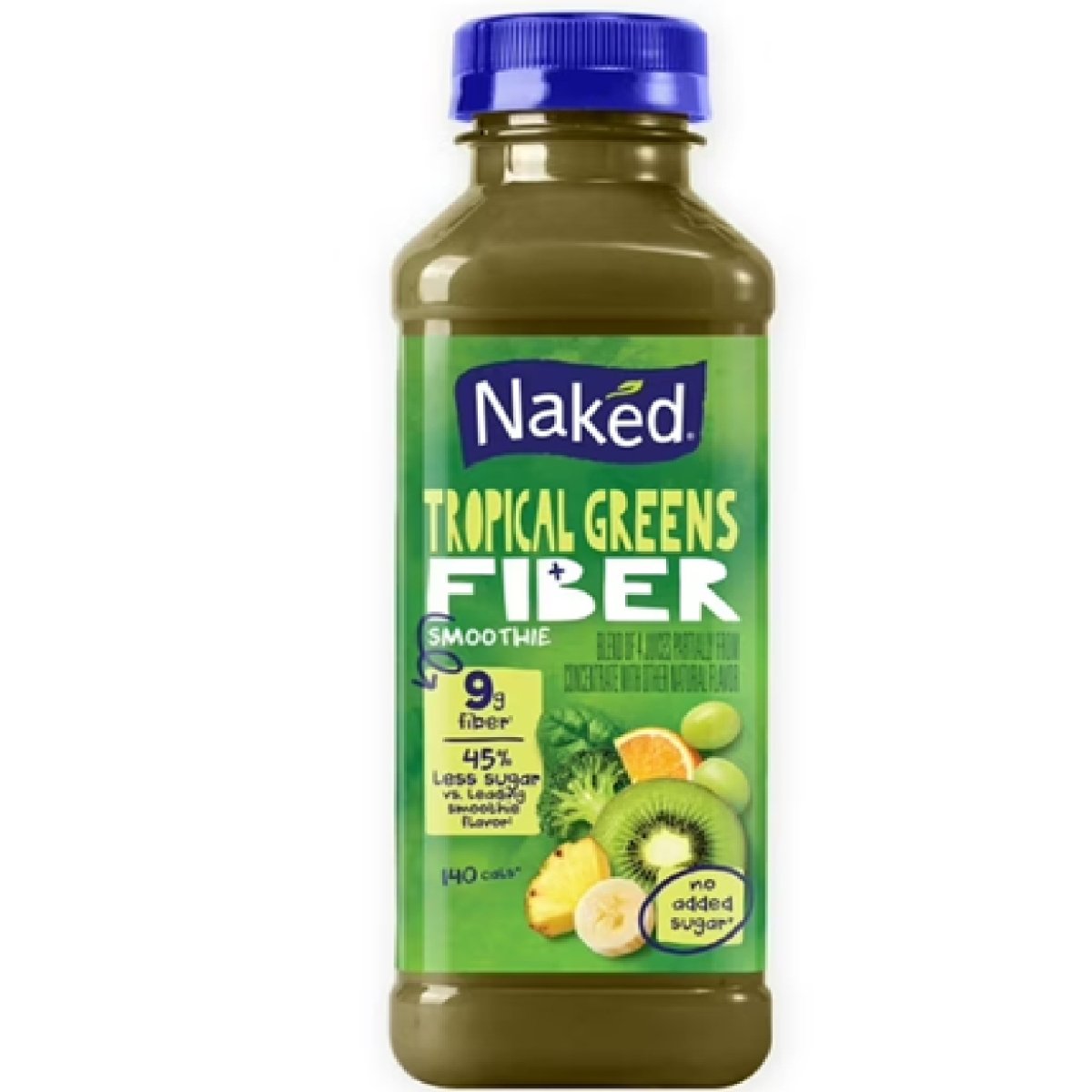 Naked Greens Tropical Fiber Smoothie Bottle 15.2 fl oz