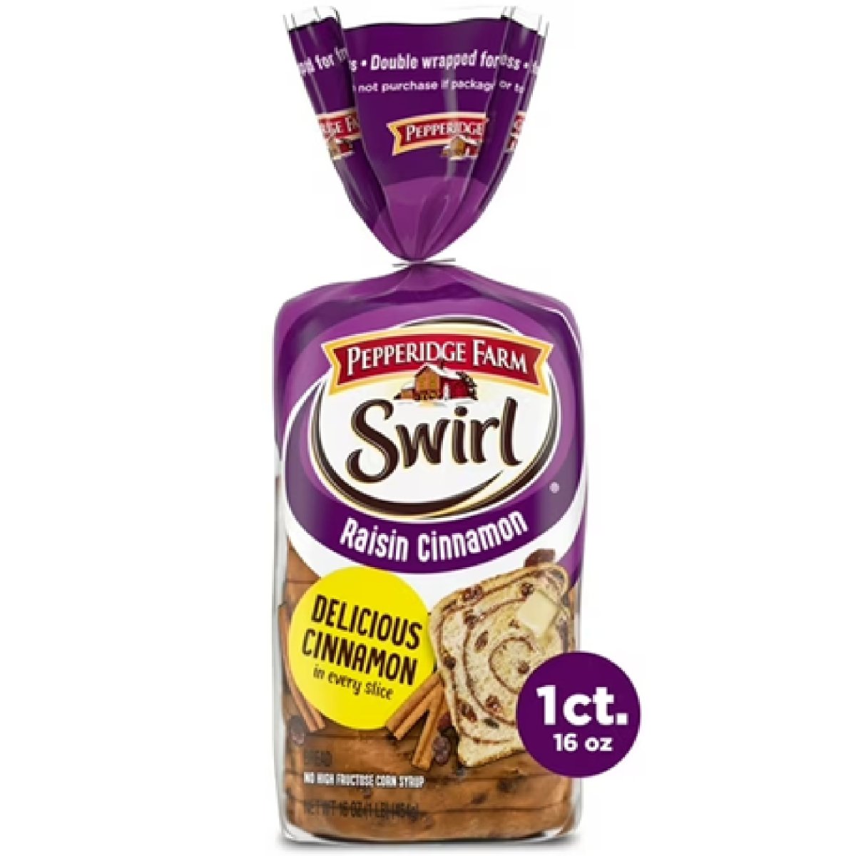 Pepperidge Farm Raisin Cinnamon Swirl Breakfast Bread, 16 oz Loaf