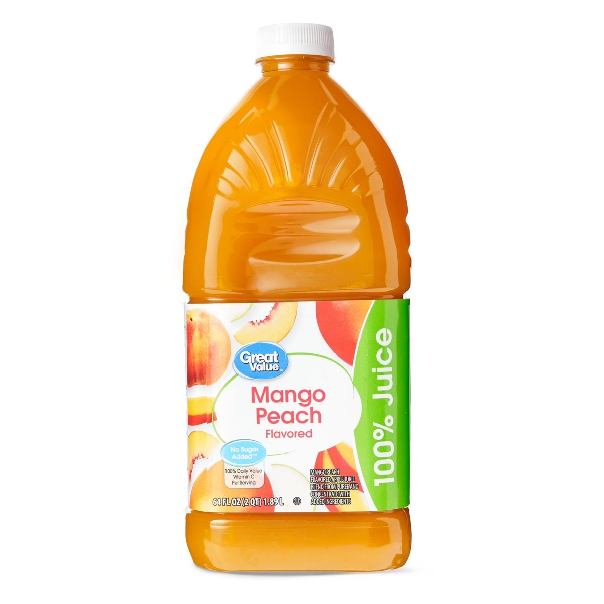 Great Value Mango Peach Flavor 100% Juice, 64 fl oz