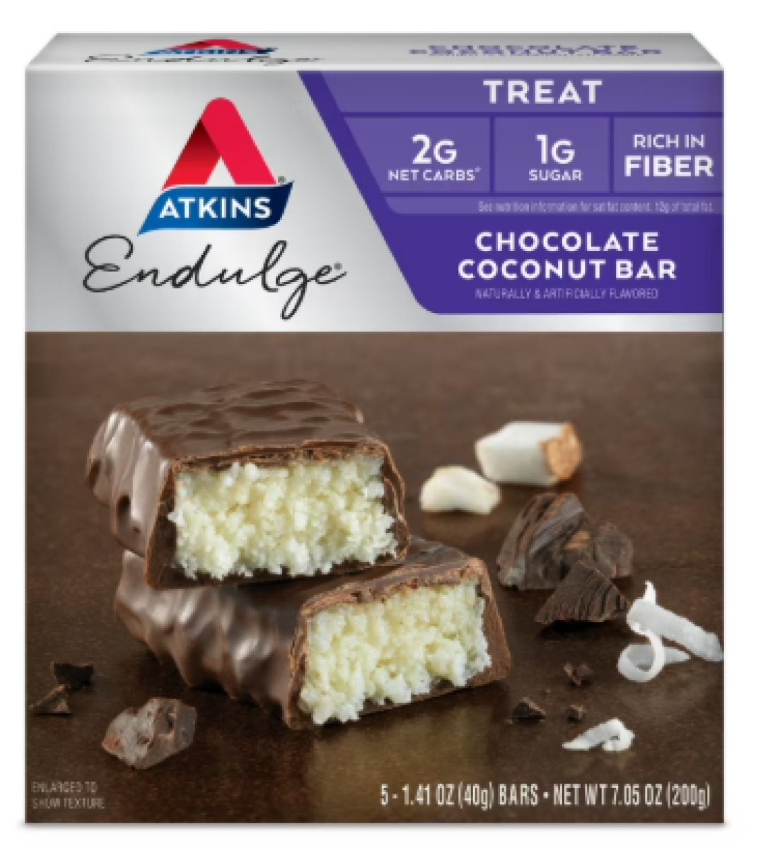 Atkins Endulge Chocolate and Coconut Bars, 5 Pack