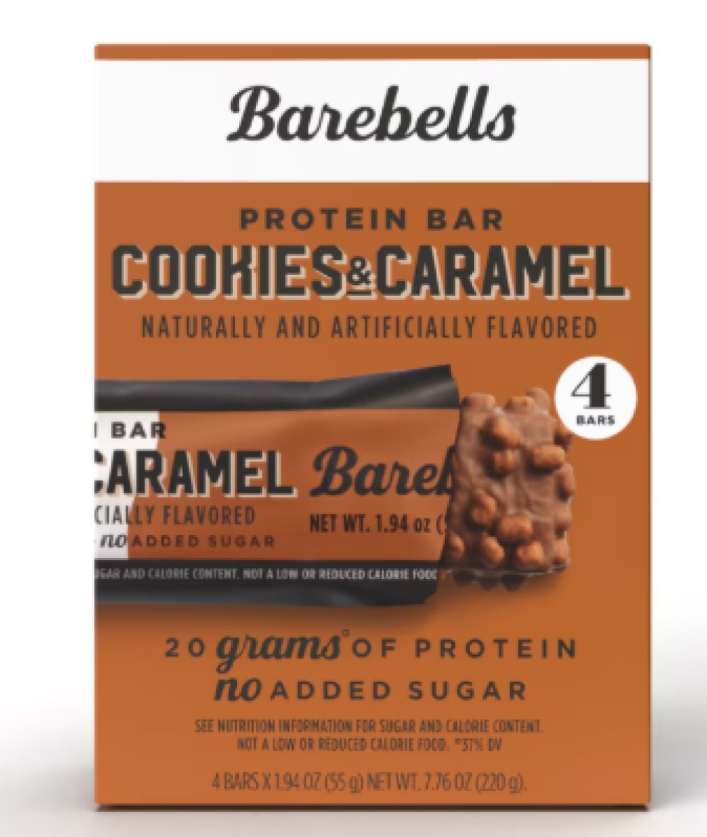 Barebells Protein Bars with 20g High Protein Content, 1.9 oz Bars, Cookies and Caramel - 4 Count