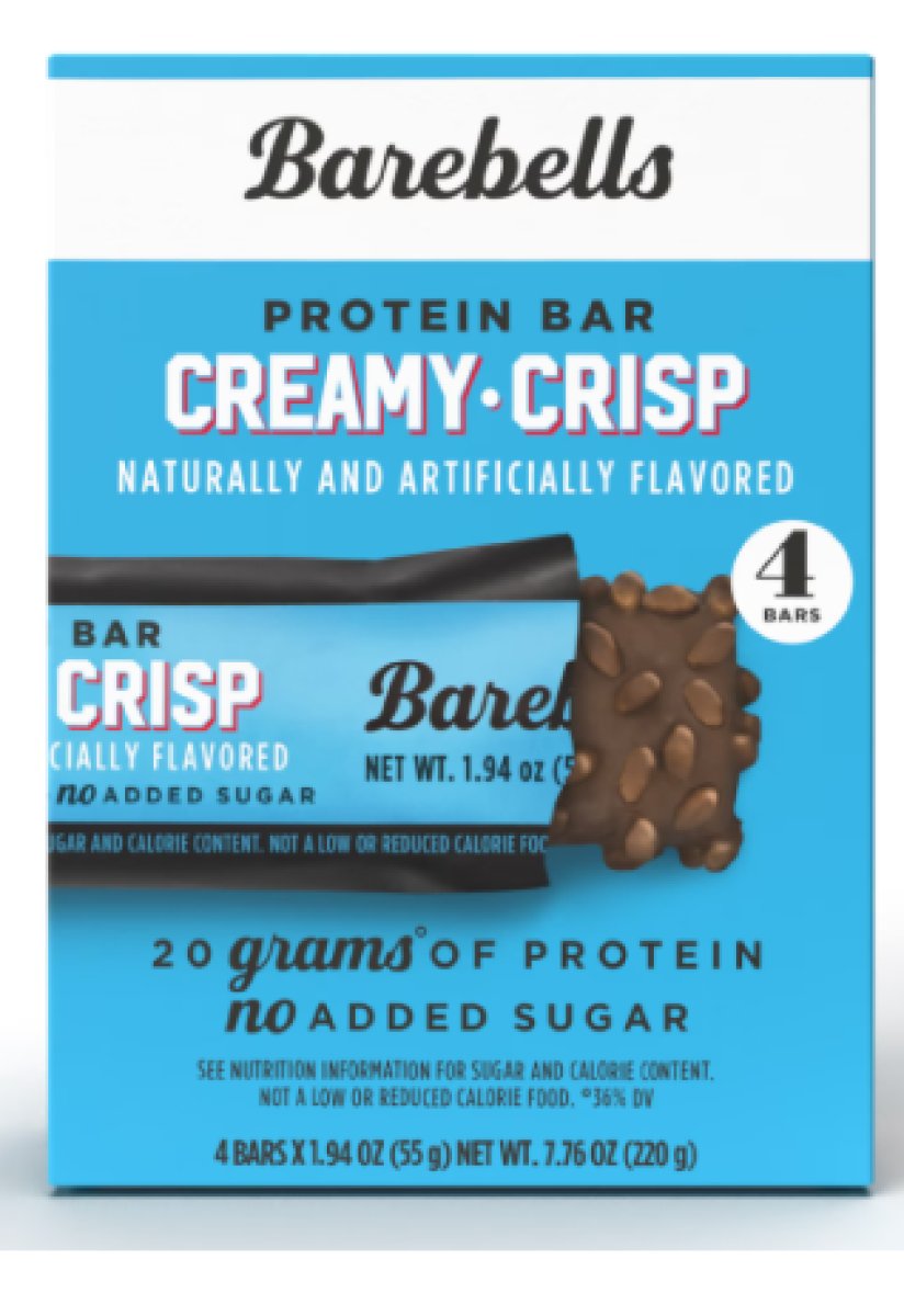 Barebells Crunchy and Creamy Protein Bars, 20g High Protein Content, 1.9 oz, 4 Units