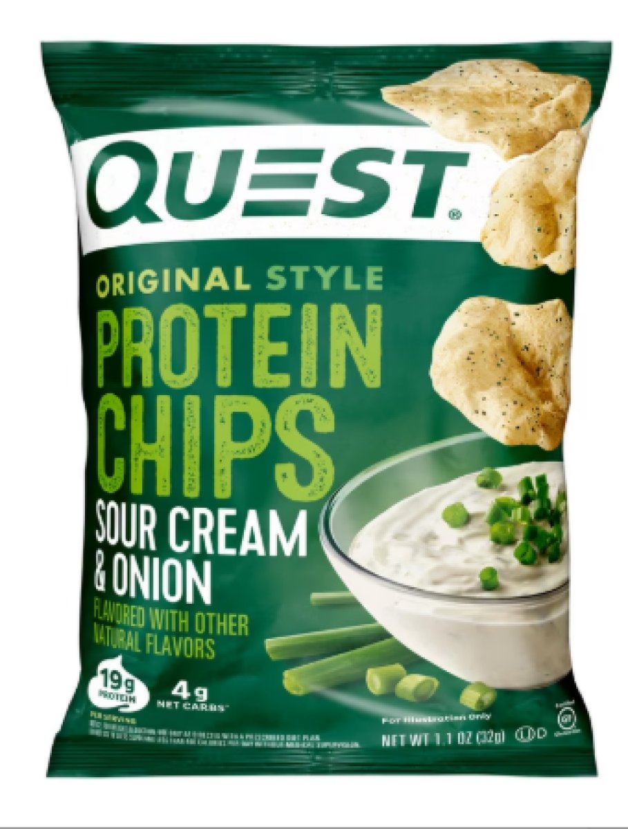 Quest Protein Chips Sour Cream & Onion, 19g Protein, Baked, Gluten Free, 1.1 oz Bag
