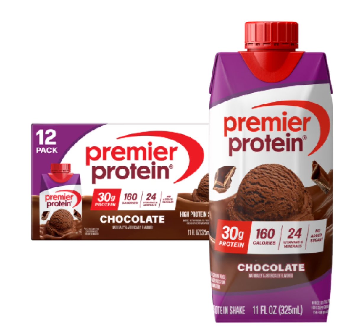 Premier Protein Protein Shake Chocolate, 30g 11 Fl Oz, 12 Units