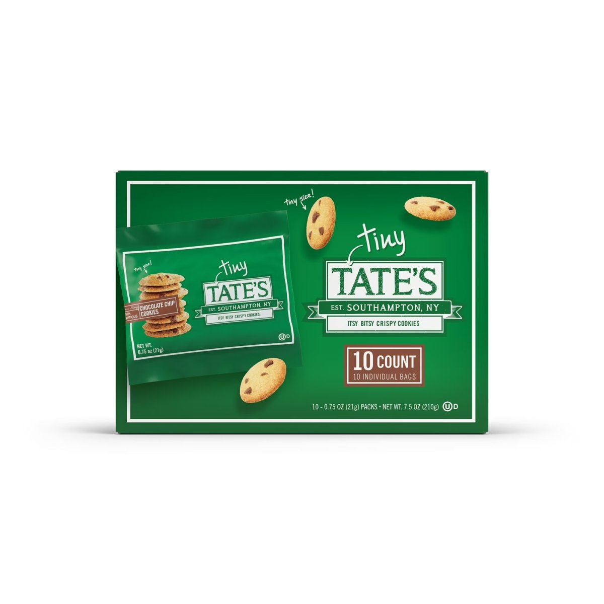 Tate's Bake Shop Tiny Chocolate Chip Cookies, 10 Snack Packs