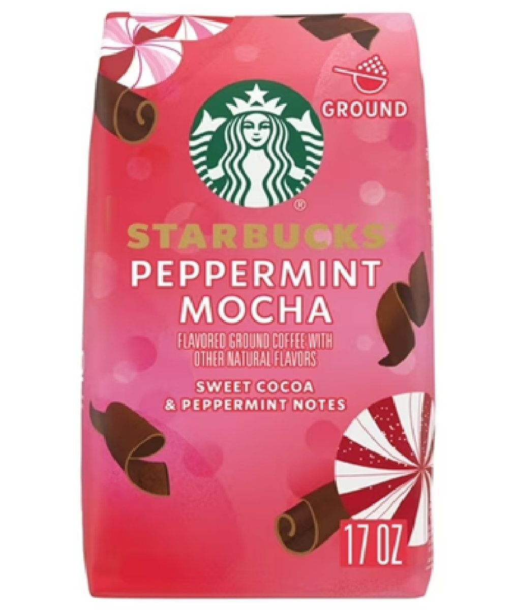 Starbucks Peppermint Mocha Flavored Ground Coffee, 100% Arabica, 17 oz