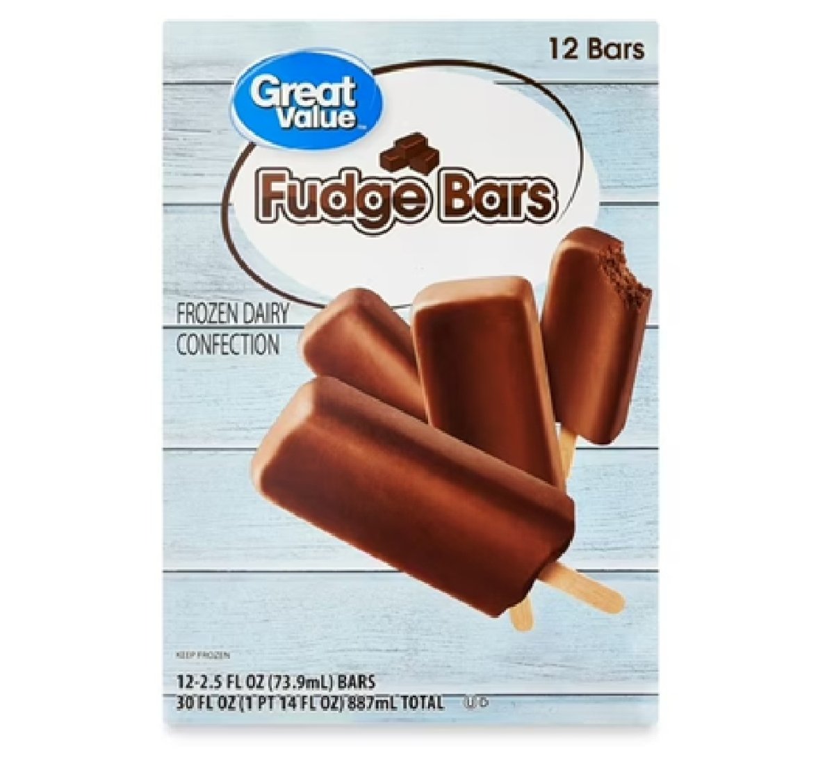 Great Value Chocolate Ice Cream Bars 30 fl oz, 12 Pack