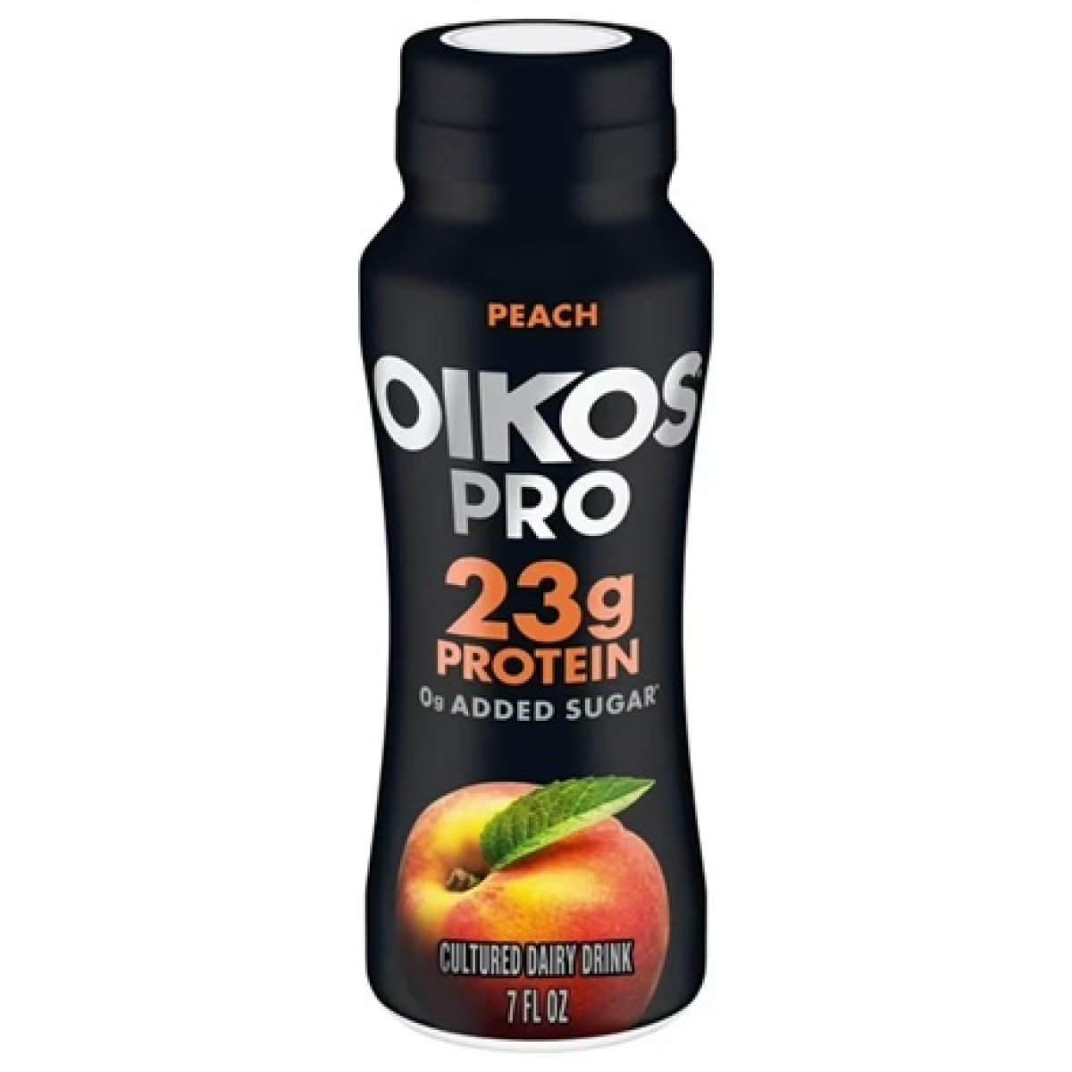 Oikos Pro Peach Cultured Dairy Drink, 23g Protein, 7 fl oz Bottle