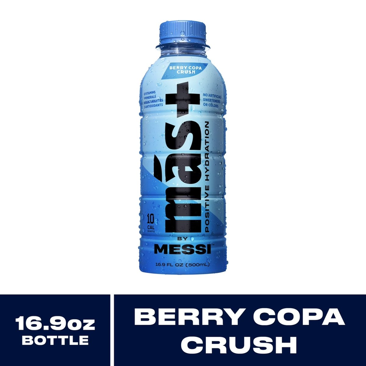 Mas+ by Messi Hydration Sports Drink Berry Copa Crush, 16.9 fl oz Bottle