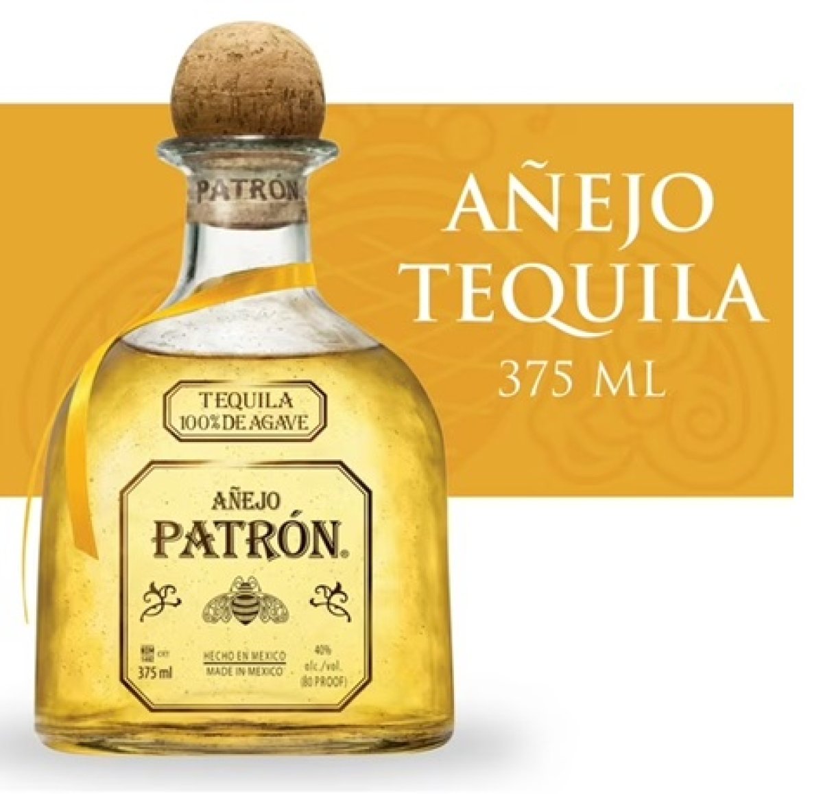 Patron Añejo Tequila 40% ABV - 375 mL Bottle